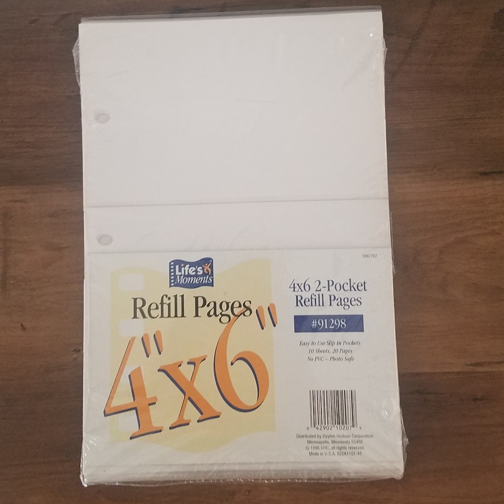 Opened Package of 4x6 Photo Album Page Refills